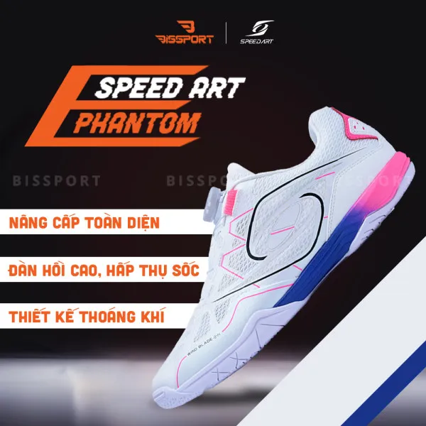 Giày Speed Art Phantom E Trắng Hồng