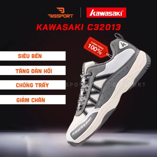 Giày Kawasaki C32013 Xám Full