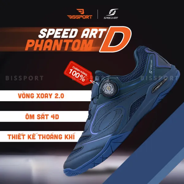Giày Speed Art Phantom D Xanh Đậm