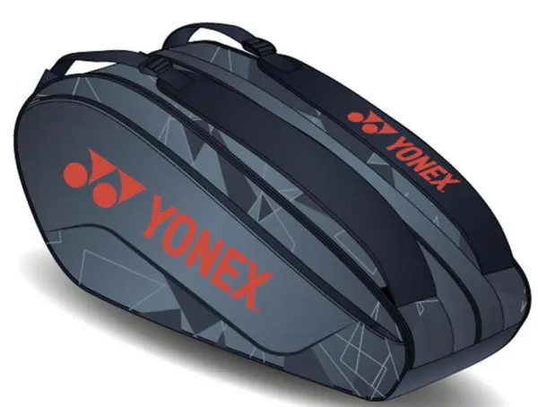 Túi Cầu Lông Yonex Ace Series Tournament Chính Hãng - Xám Đỏ - Bền - Nhiều Ngăn - Chắc Chắn - Tiện Lợi - Lót Chống Thắm