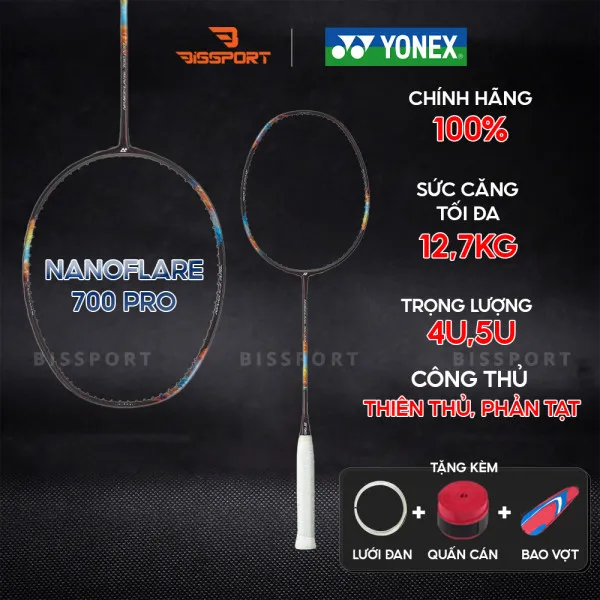 Vợt Cầu Lông Yonex Nanoflare 700 Pro 2024 Chính – Tăng Tốc Chớp Nhoáng - Điều Cầu Chính Xác - Phản Tạt Cực Nhanh - Kiểm Soát