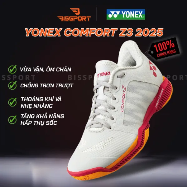 Giày Yonex Comfort Z3 2025 Trắng Cam