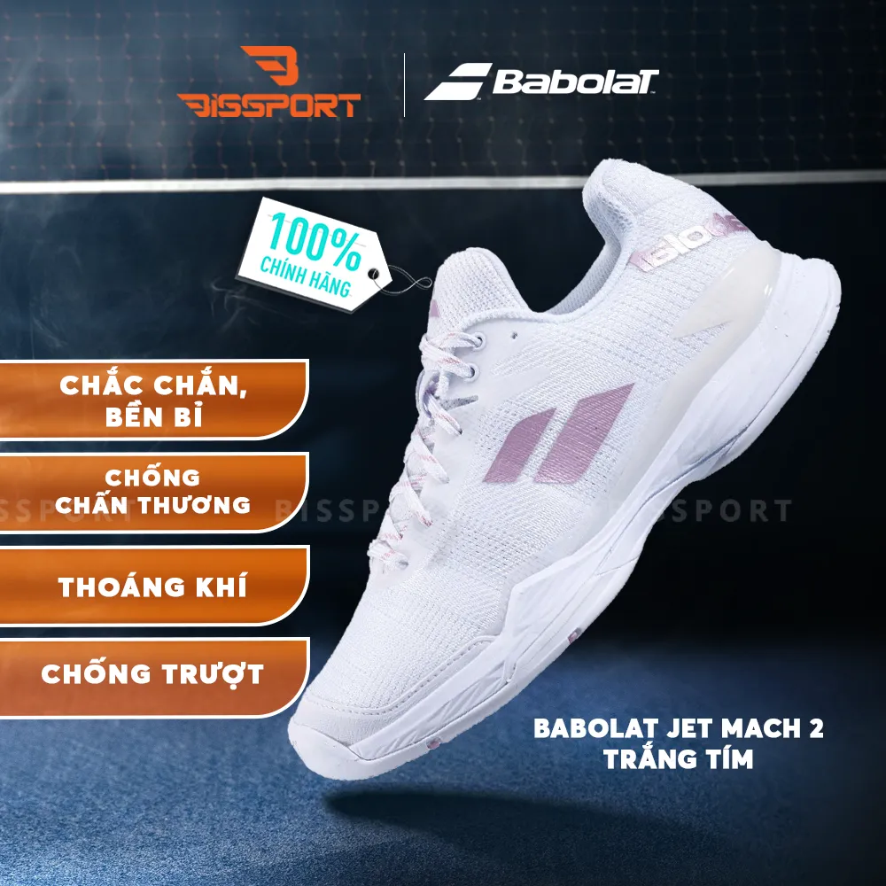 Giày Babolat Jet Mach 2 Trắng Tím