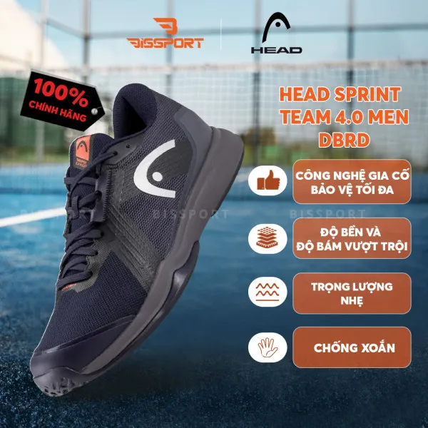 Giày Head Sprint Team 4.0 Đen Trắng