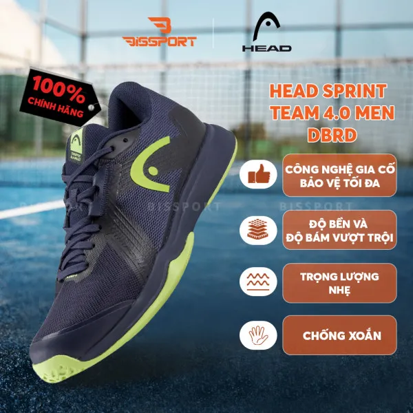 Giày Head Sprint Team 4.0 Đen Xanh