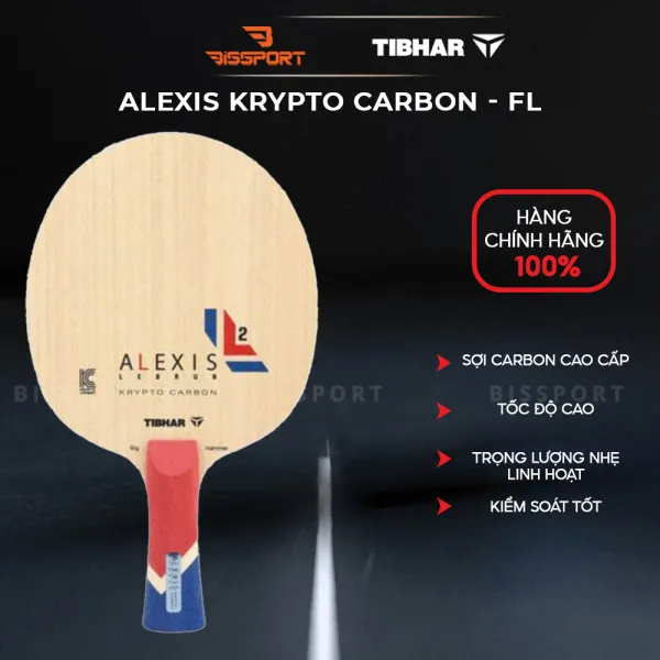 Cốt Vợt Bóng Bàn Tibhar ALEXIS Krypto Carbon - FL Chính Hãng - Kiểm Soát Tốt - Tấn Công Mạnh Mẽ - Tốc Độ Cao