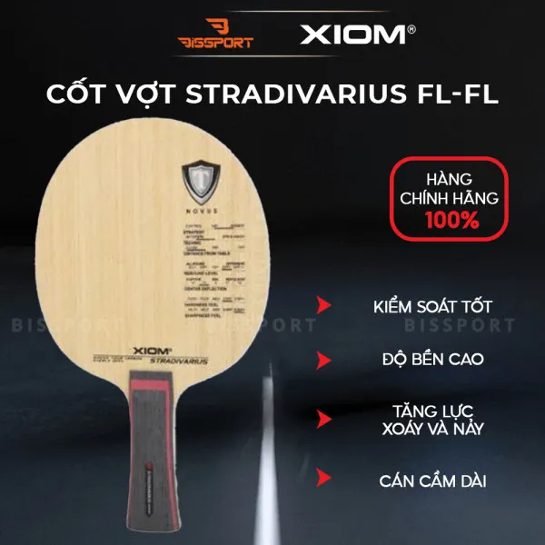 Cốt Vợt Bóng Bàn XIOM STRADIVARIUS FL Chính Hãng - 5 Gỗ + 2 Lớp ZL-Carbon - Kiểm Soát Tốt - Tấn Công Mạnh Mẽ - Tốc Độ