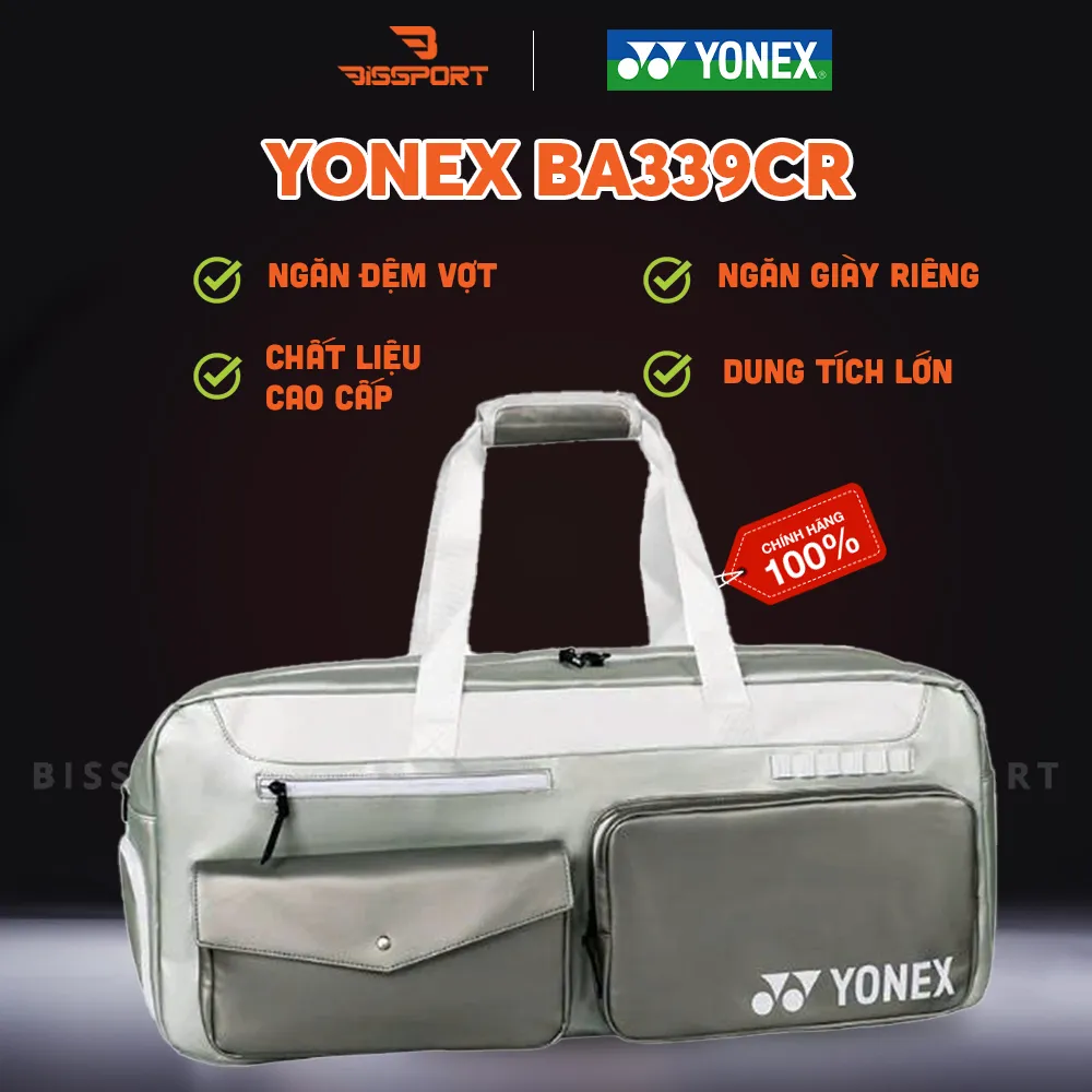 Túi Cầu Lông Yonex BA339CR Xanh Mint Chính Hãng - Nhiều Ngăn Nhỏ Tiện Lợi - Bền - Mức Chứa Lớn - Có Ngăn Đựng Giày Riêng