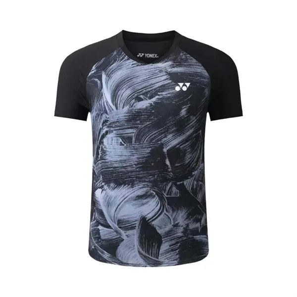 Áo Cầu Lông Cổ Trụ Yonex 2524 Đen Hàng Loại 1 Cao Cấp - Thấm Hút - Thoáng Khí - Co Giãn - Bền Bỉ - Form  Ổn