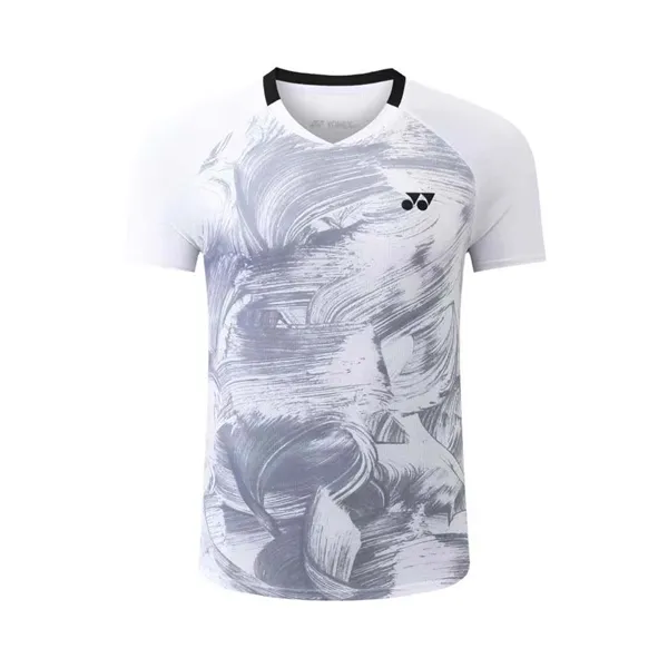 Áo Cầu Lông Cổ Trụ Yonex 2524 Trắng Hàng Loại 1 Cao Cấp - Thấm Hút - Thoáng Khí - Co Giãn - Bền Bỉ - Form  Ổn