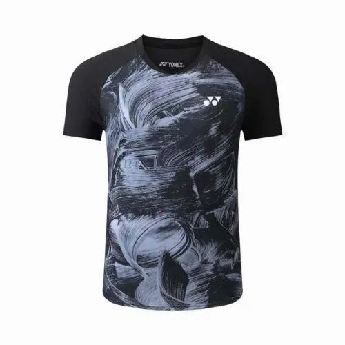 Áo Cầu Lông Cổ Trụ Yonex 2524 Đen Hàng Loại 1 Cao Cấp - Thấm Hút - Thoáng Khí - Co Giãn - Bền Bỉ - Form  Ổn