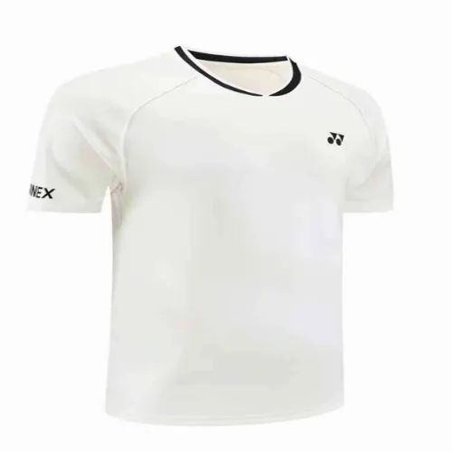 Áo Cầu Lông Cổ Trụ Yonex 861Trắng Ngà Hàng Loại 1 Cao Cấp - Thấm Hút - Thoáng Khí - Co Giãn - Bền Bỉ - Form  Ổn