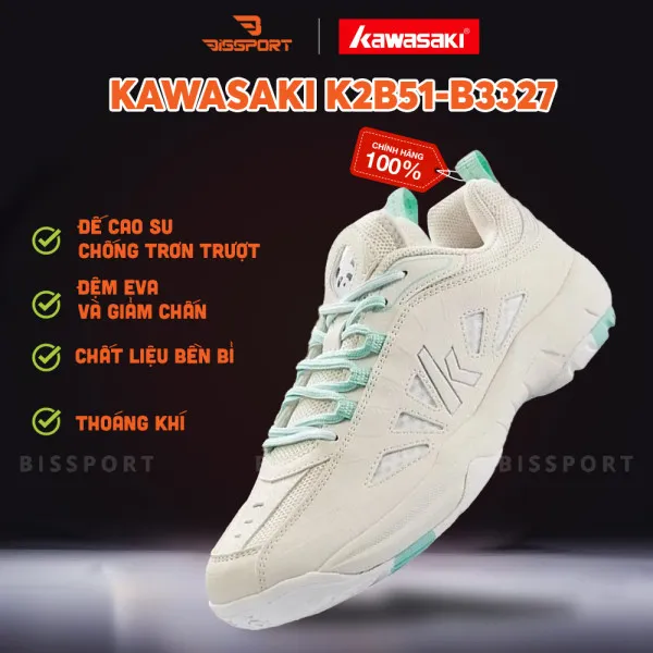 Giày cầu lông kawasaki K2B51-B3327 - Kem