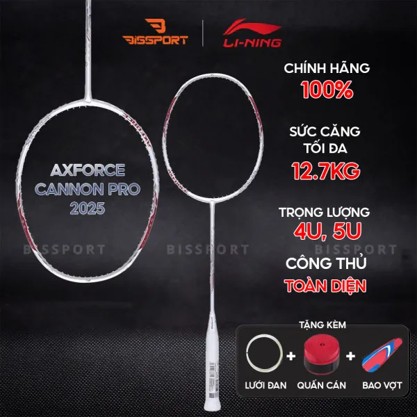 Vợt Cầu Lông Lining Axforce Canon Pro - Trắng 2025