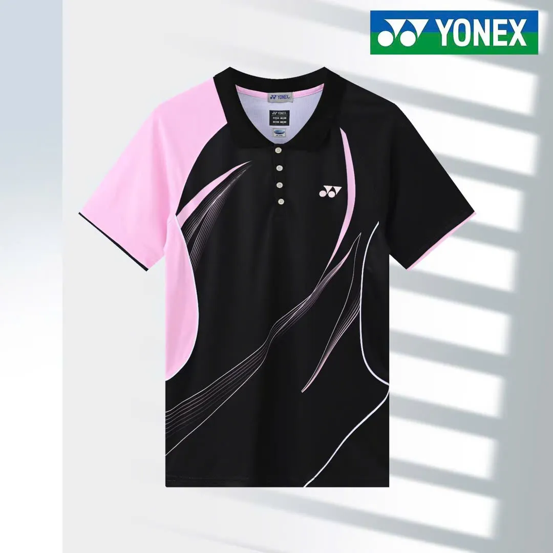 Áo Cầu Lông Nữ Cổ Trụ Yonex 7072 Đen Hồng Hàng Loại 1 Cao Cấp - Thoáng Khí - Co Giãn - Bền Bỉ - Form Ổn