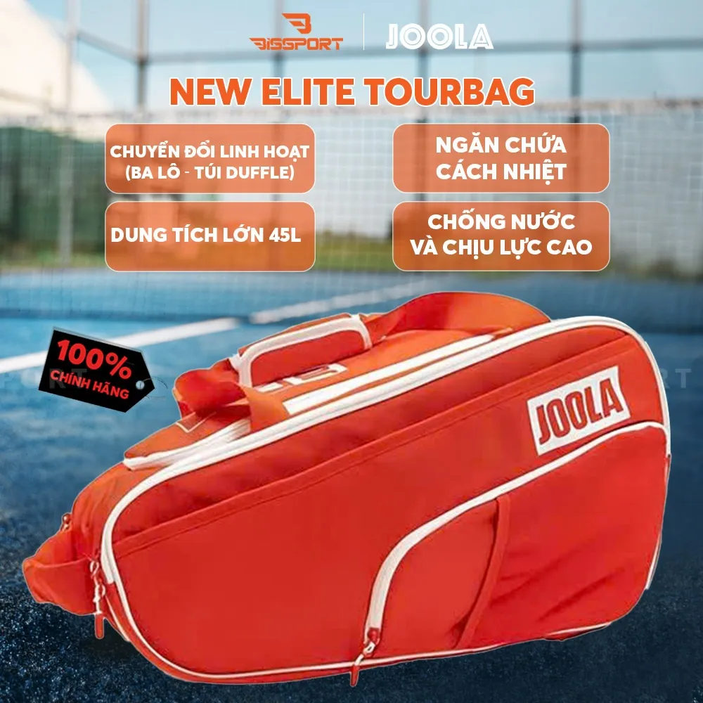 Túi Pickleball JOOLA New Elite Tour Bag Chính Hãng Rộng Rãi – Cam - Gọn Gàng – Bền Bỉ - Chắc Chắn - Tiện Lợi - Màu Sắc Đa Dạng