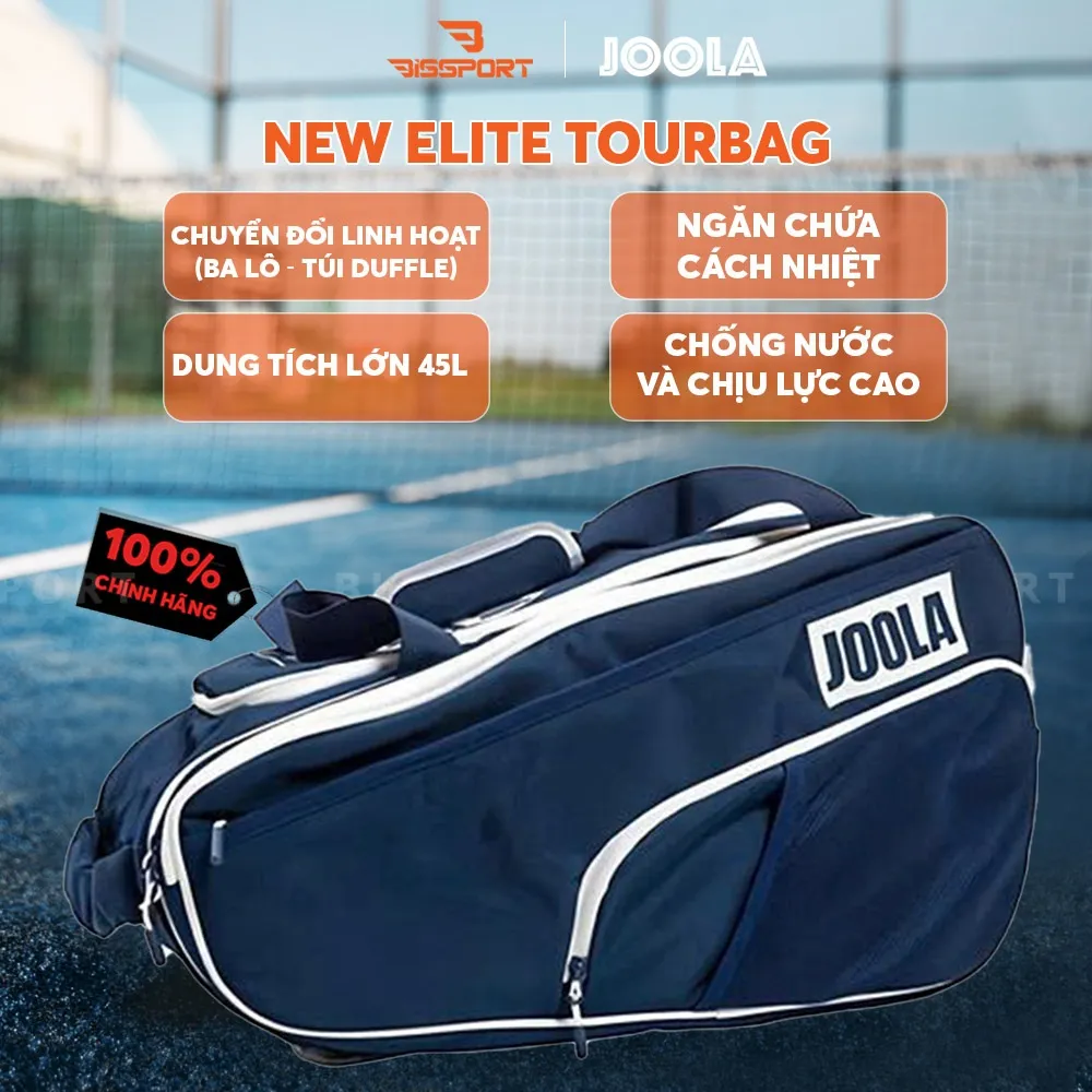 Túi Pickleball JOOLA New Elite Tour Bag Chính Hãng Rộng Rãi – Xanh Đậm - Gọn Gàng – Bền Bỉ - Chắc Chắn - Tiện Lợi - Màu Sắc Đa Dạng