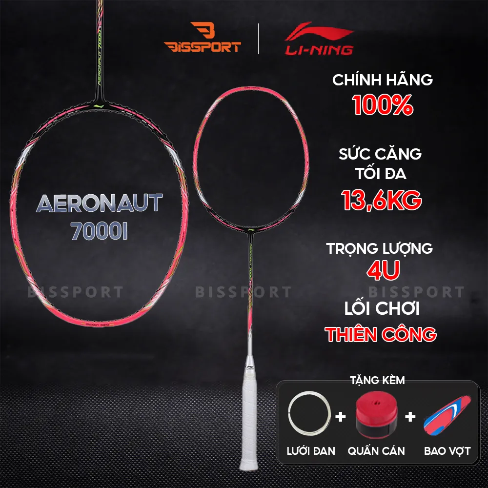 Vợt Cầu Lông Lining Aeronaut 7000i Chính Hãng - Kiểm Soát Ổn Định – Dễ Đánh – Công Nghệ Khung Hàng Không Đặc Trưng