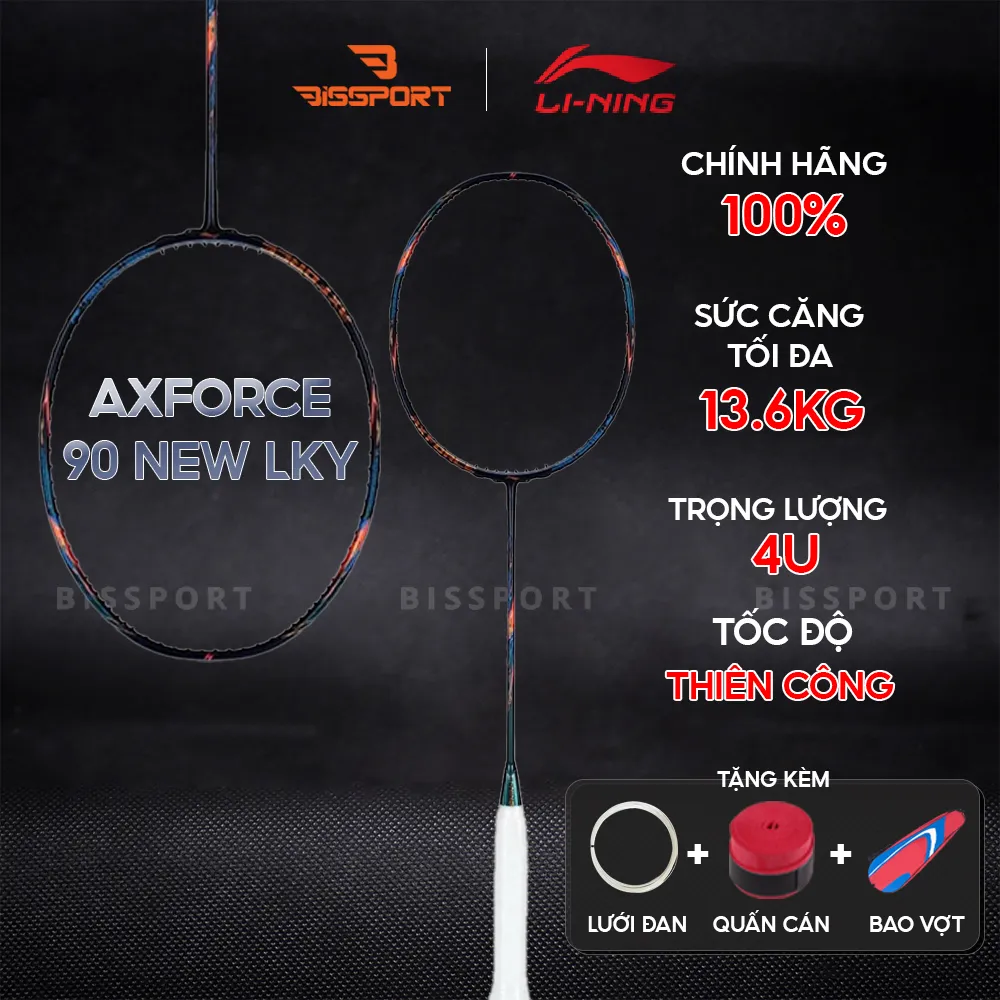 Vợt Cầu Lông Lining Axforce 90 New LKY Chính Hãng - Bền - Ổn Định Cao - Bền Bỉ - Thiên Công – Trợ Lực Tốt – Đầu Vợt Nặng