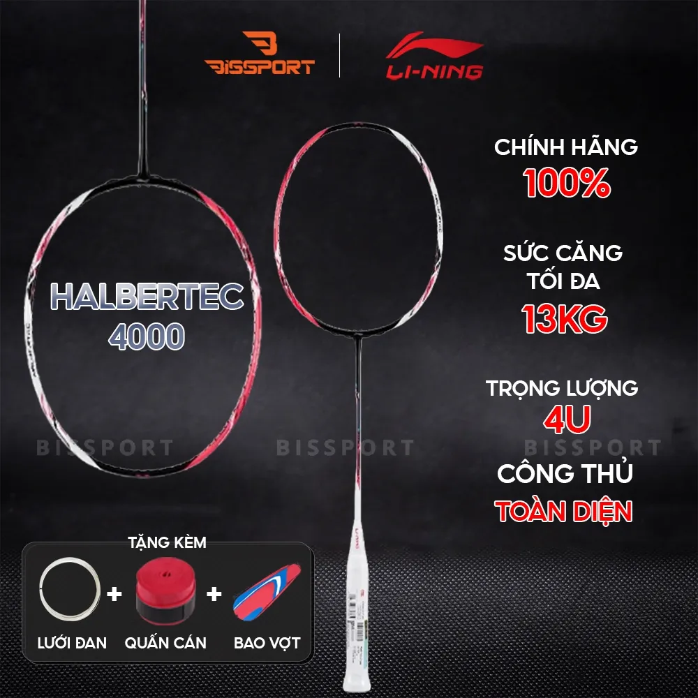 Vợt Cầu Lông Li-Ning Halbertec 4000 Chính Hãng – Cân Bằng Giữa Sức Mạnh Và Kiểm Soát - Toàn Diện - Ổn Định - Đàn Hồi