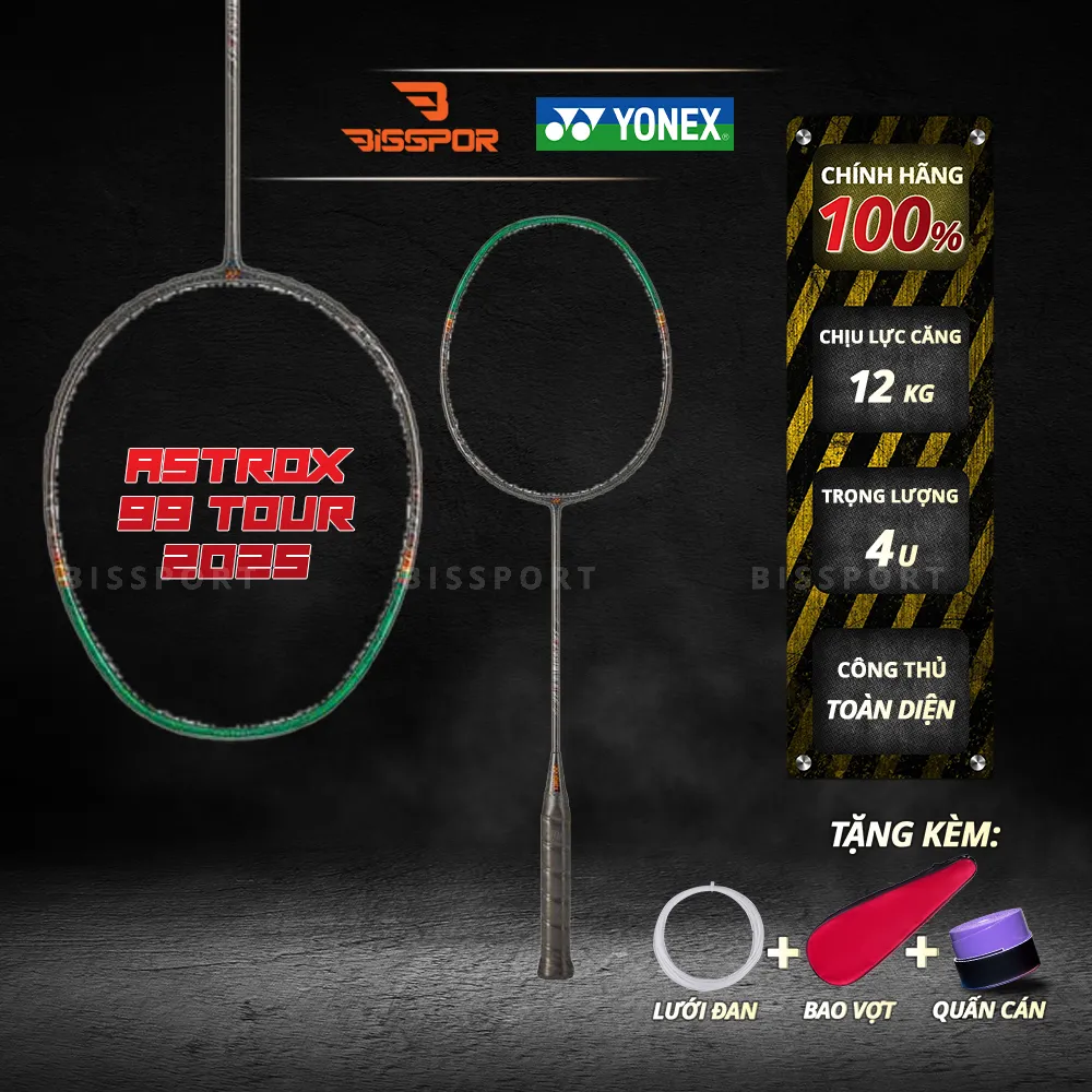 Vợt Cầu Lông Yonex Astrox 99 Tour 2025 Chính Hãng - Thiên Công - Nặng Đầu - Thân Siêu Ổn Định - Tăng Lực Smash