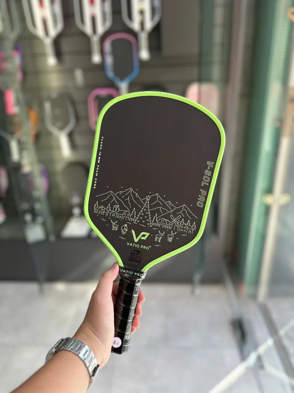 Vợt Pickleball Vatic Pro Vsol Pro Winter Flash Chính Hãng - Lõi Carbon, Độ Nảy Hoàn Hảo, Kiểm Soát Tốt - Nhẹ - Tăng Lực