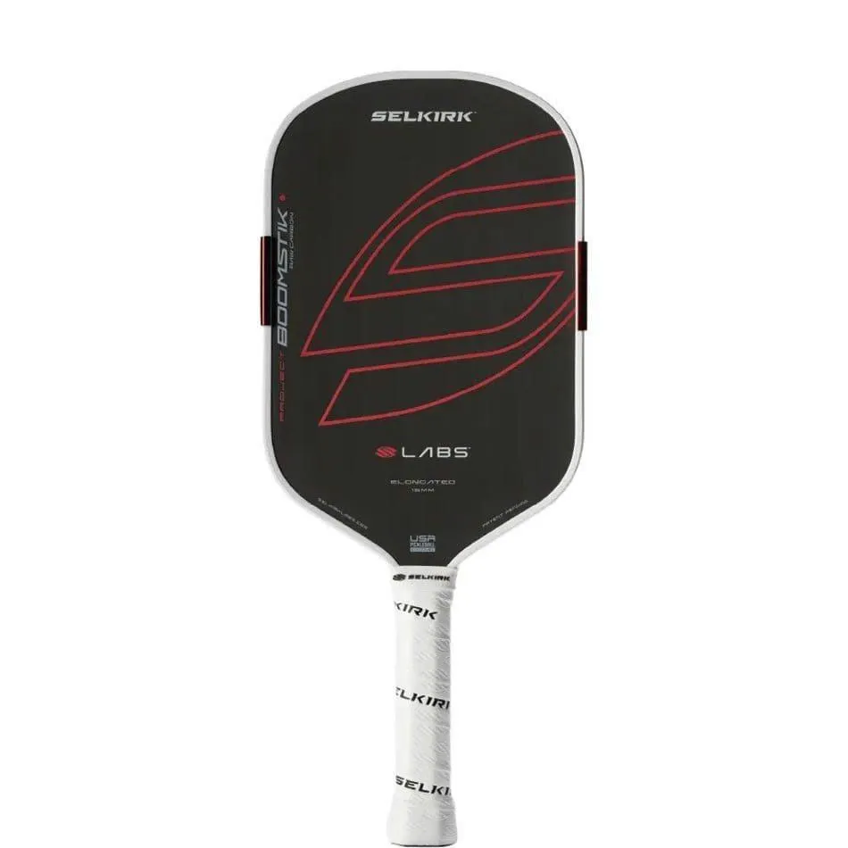 Vợt Pickleball Selkirk Boomstick Elongate ASIA Đen Đỏ Chính Hãng - 16mm - Kiểm Soát - Siêu Xoáy - Bền Bỉ - Ổn Định