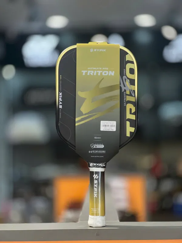 Vợt Pickleball Sypik Triton 5 Chính Hãng - Vàng - Đa Màu Sắc – Bền, Ổn Định - Mặt Carbon Siêu Nhám - Giữ Bóng Lâu- Kiểm Soát