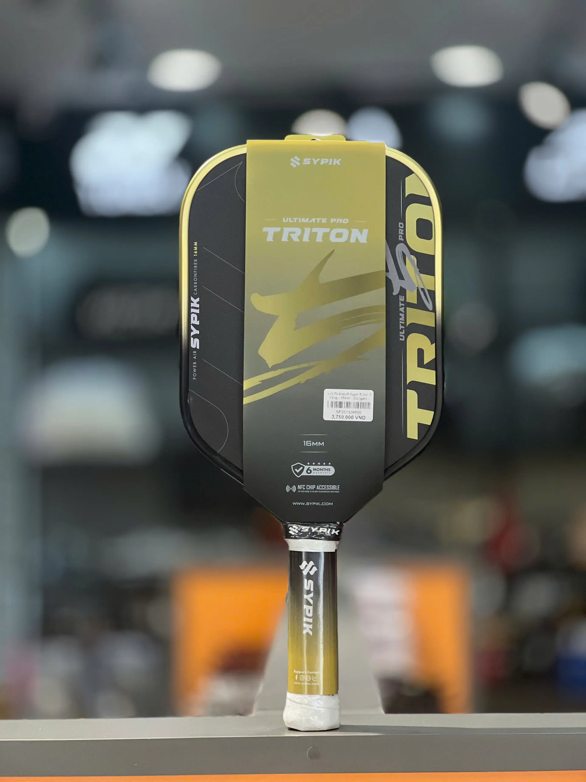 Vợt Pickleball Sypik Triton 5 Chính Hãng - Vàng - Đa Màu Sắc – Bền, Ổn Định - Mặt Carbon Siêu Nhám - Giữ Bóng Lâu- Kiểm Soát
