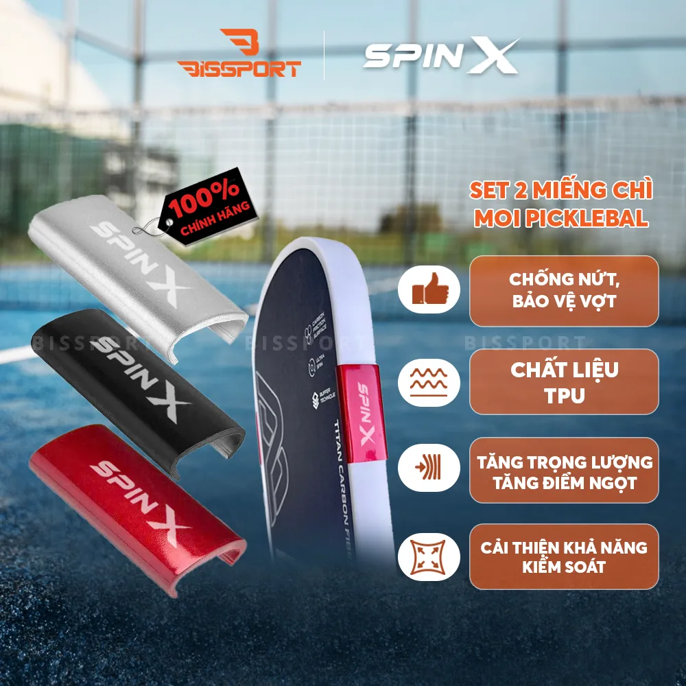 Set 2 Miếng Chì MOI Pickleball SPINX Chính Hãng – Tăng Điểm Ngọt, Tối Ưu Kiểm Soát & Sức Mạnh - Dễ Dùng - Tiện Lợi