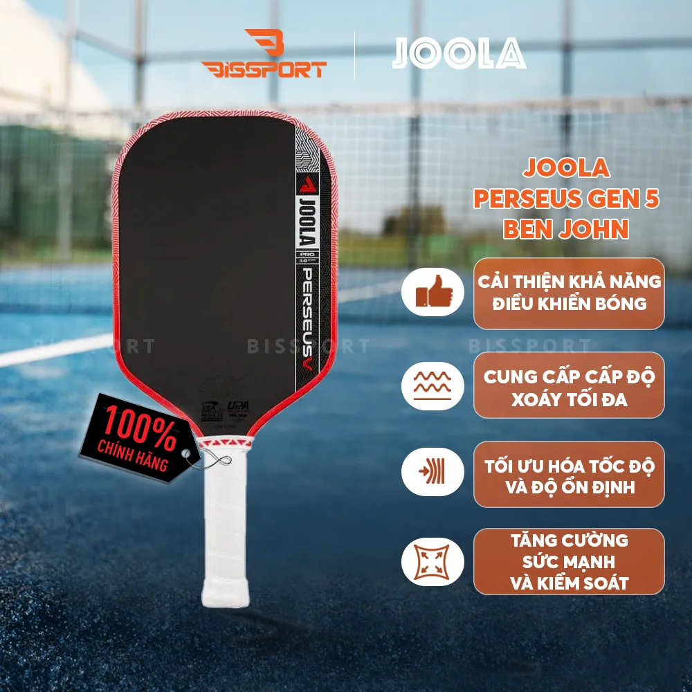 Vợt Pickleball Joola Perseus Gen 5 Ben John Đỏ Chính Hãng - Sức Đánh Mạnh Mẽ - Độ Chuẩn Xác Cao - Kiểm Soát Chắc Chắn