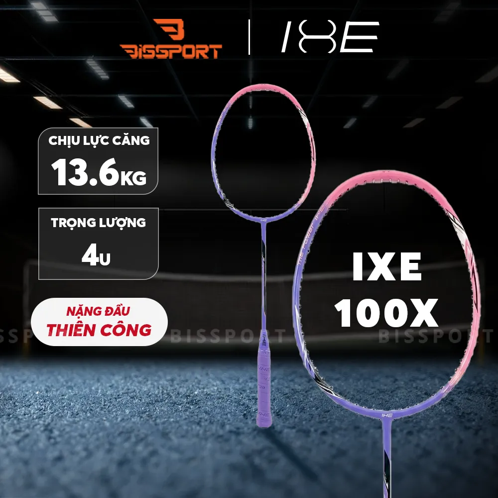 Vợt Cầu Lông IXE - 100X Chính Hãng - 5U Thiên Công - Phản Tạt - Đập Cầu Uy Lực, Phản Tạt Vẫn Linh Hoạt - Toàn Diện