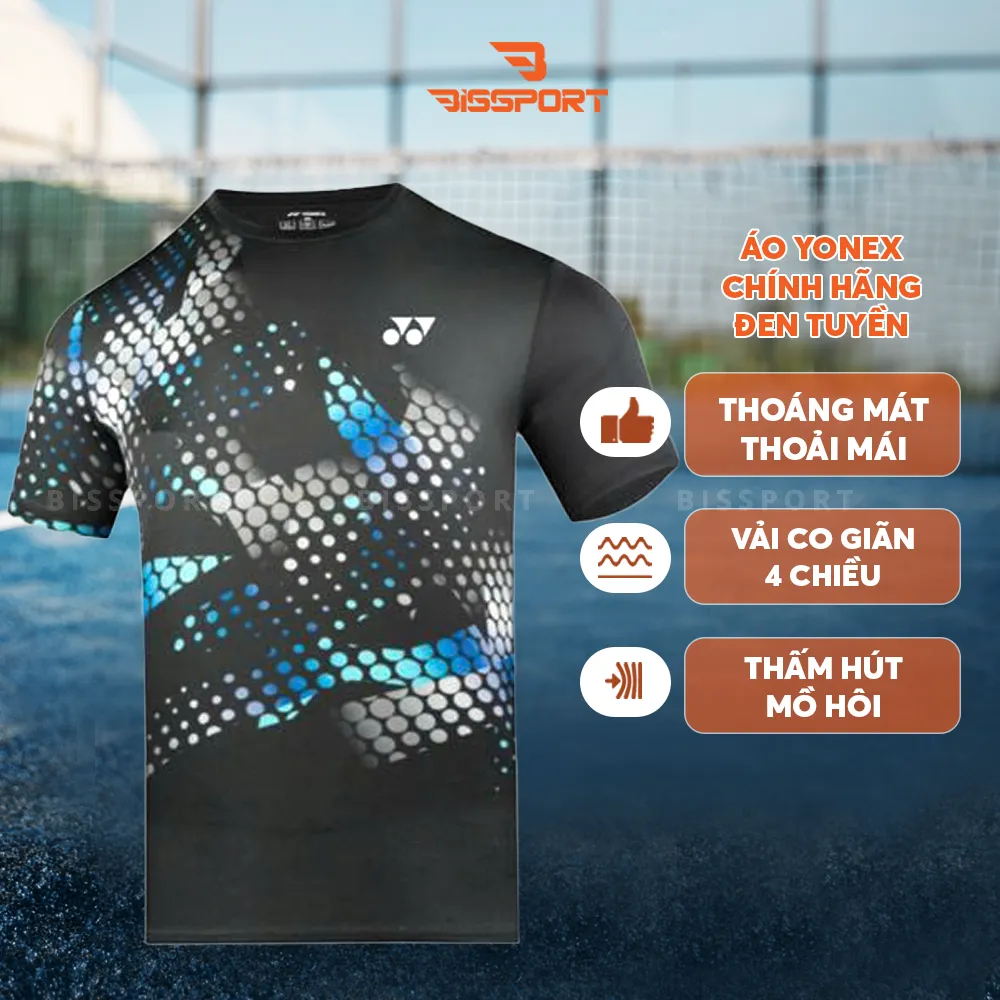 Áo Thể Thao Cầu Lông Yonex Đen Tuyền ( TRM3226RW3ZZ-JTBKZZ-MZZZ ) Chính Hãng - Thoáng Khí Nhanh Khô - Co Giản 4 Chiều