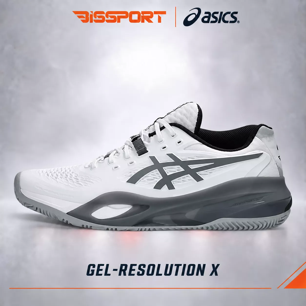 Giày Tennis/Pickleball Asics Gel Resolution X Chính Hãng - Trắng Xám - Ổn Định - Thoáng Khí - Nhẹ Giảm Chấn - Bền Bỉ