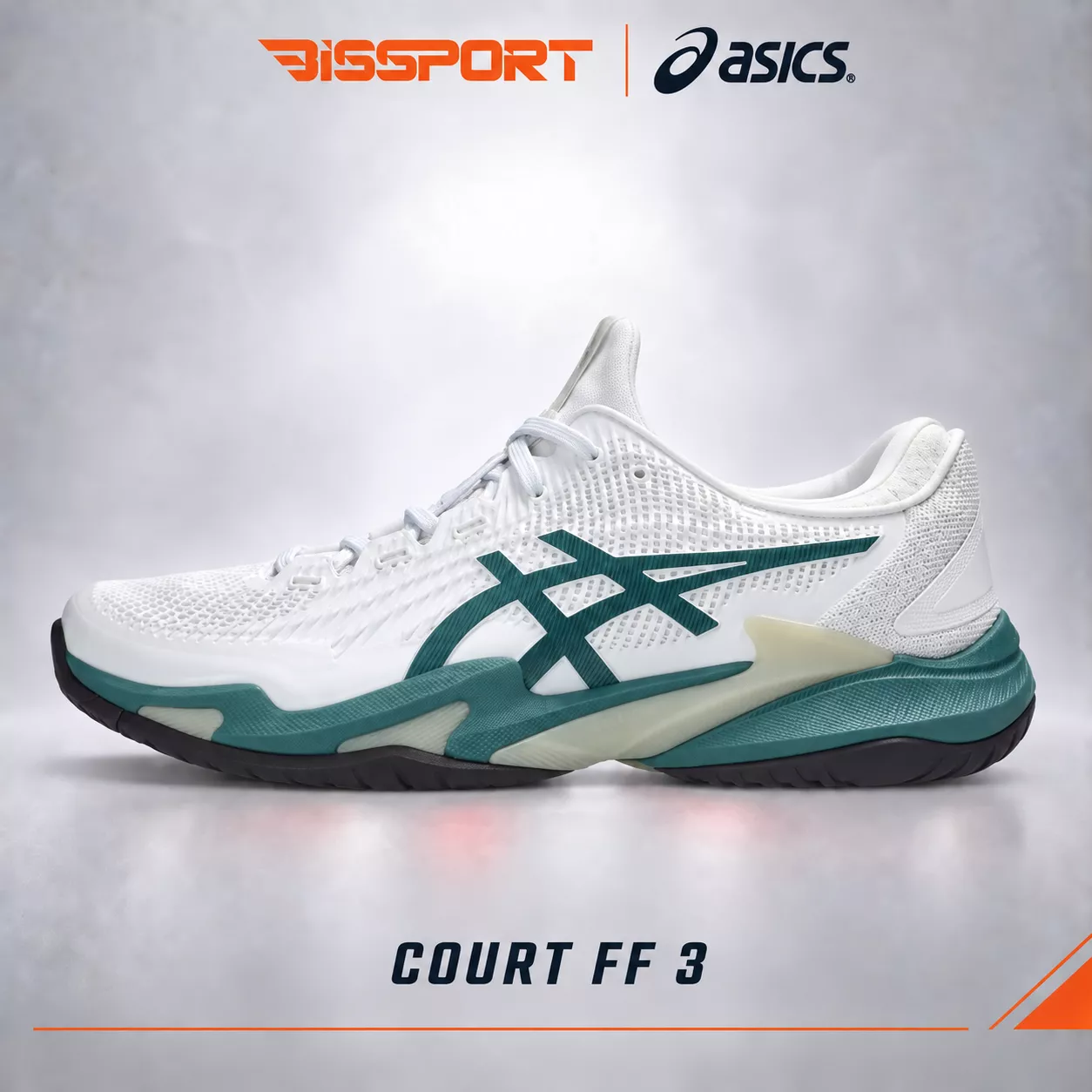 Giày Pickleball / Tennis ASICS Court FF3 Trắng Xanh Lá Chính Hãng - Êm Ái, Ổn Định - Giảm Chấn - Siêu Bền