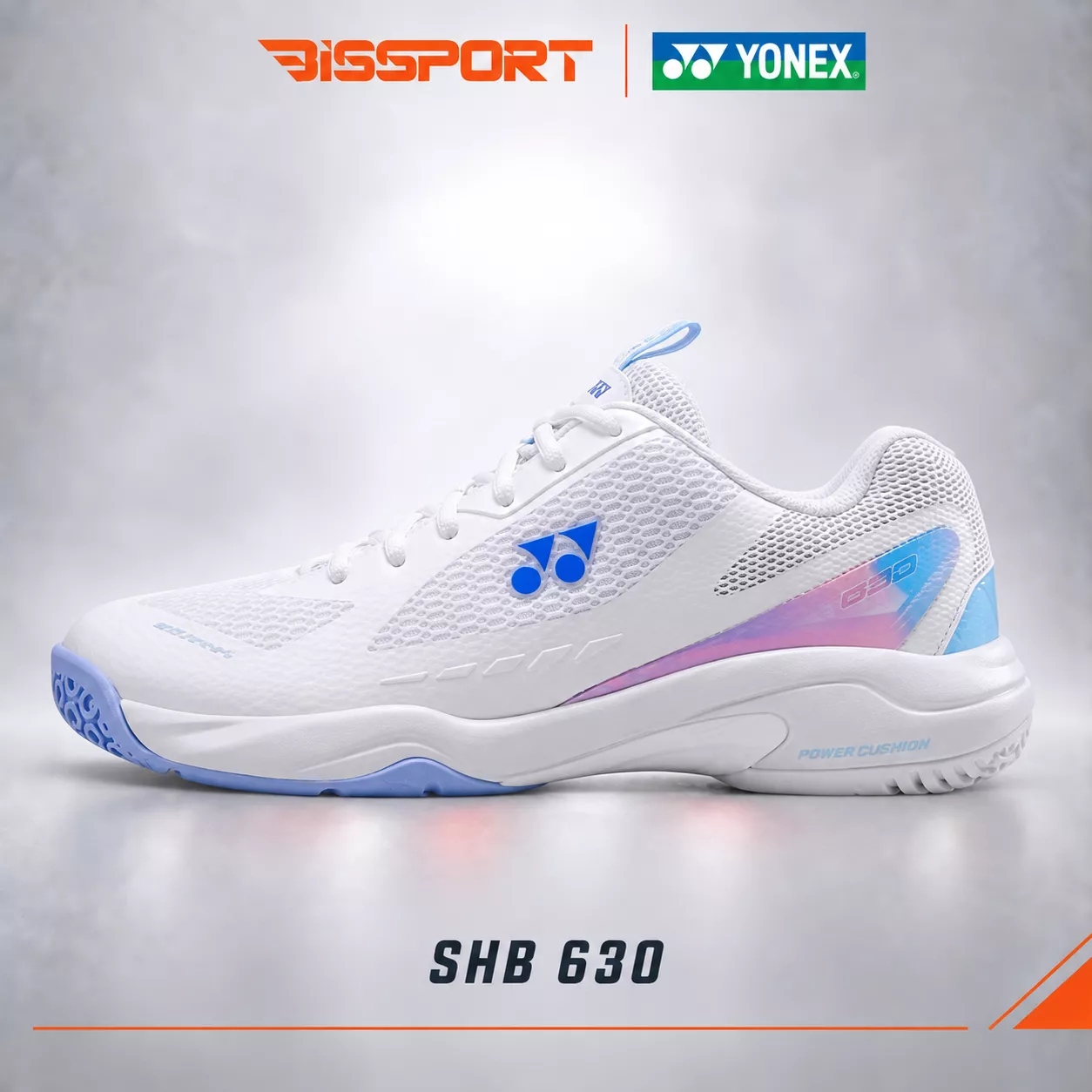 Giày Cầu Lông Yonex SHB630 Chính Hãng - Trắng Xanh Tím (552) - Nhẹ, Êm, Di Chuyển Linh Hoạt - Bền Bỉ - Ổn Định