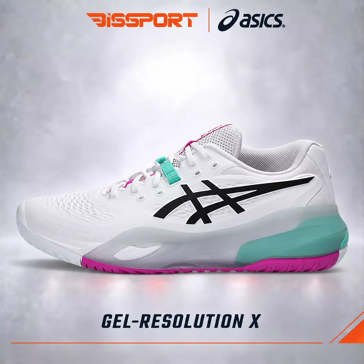 Giày Tennis/Pickleball Asics Gel Resolution X Chính Hãng - Trắng Xanh - Êm Ái - Nhẹ - Giảm Chấn - Đế Siêu Bền