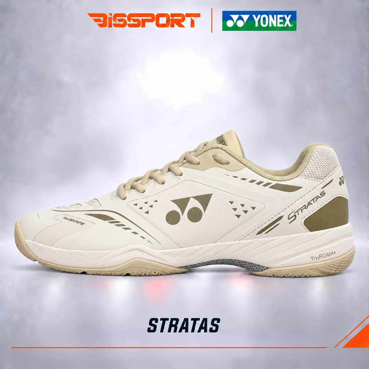 Giày Cầu ông Yonex Stratas Chính Hãng - Nâu - Êm Ái - Bền Bỉ - Thông Thoáng - Giảm Chấn - Khóa Cổ Chân - Mềm Mại