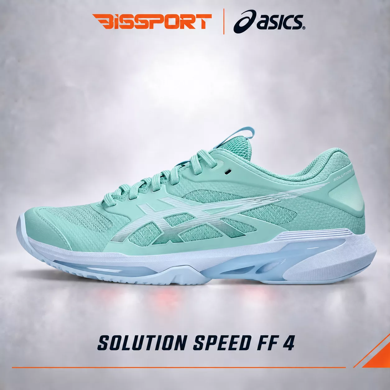 Giày Pickleball / Tennis ASICS Solution Speed FF 4 Xanh Mint Chính Hãng Siêu Nhẹ - Linh Hoạt - Bền