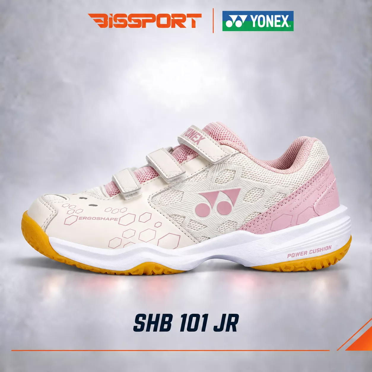 Giày Cầu Lông Cho Bé Chính Hãng Yonex SHB101CR Hồng Phấn - Quai Dán - Siêu Bám - Chống Trơn - Bảo Hộ Tốt