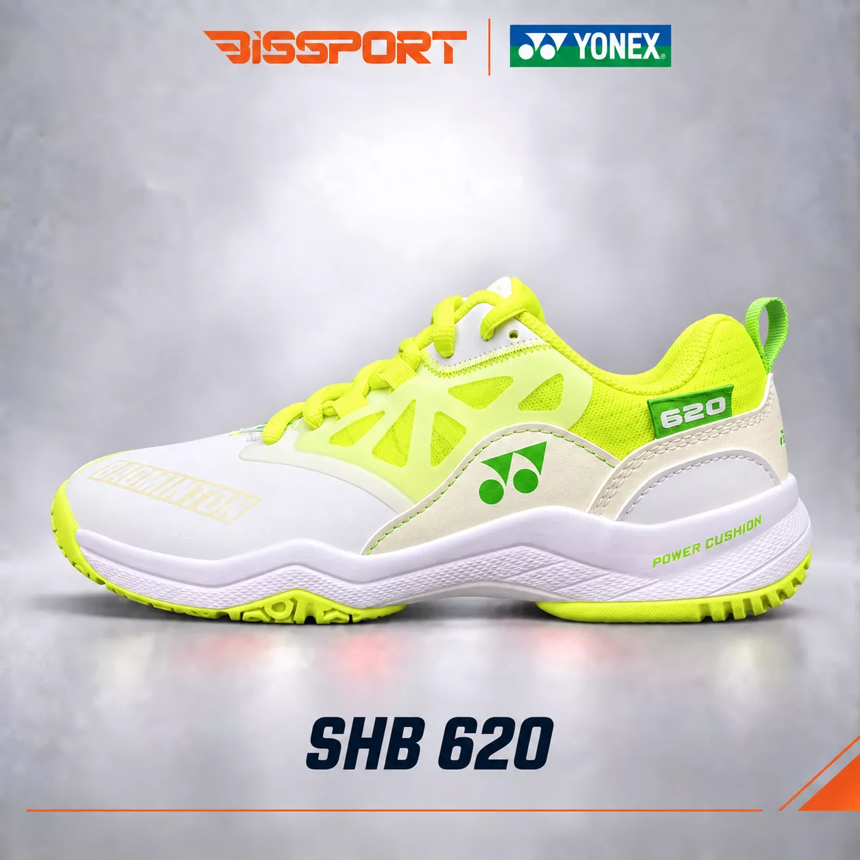 Giày Cầu Lông Yonex Chính Hãng SHB620CR Trắng Vàng Chanh - Bám, Êm, Bền và Cực Đẹp - Thanh Lịch