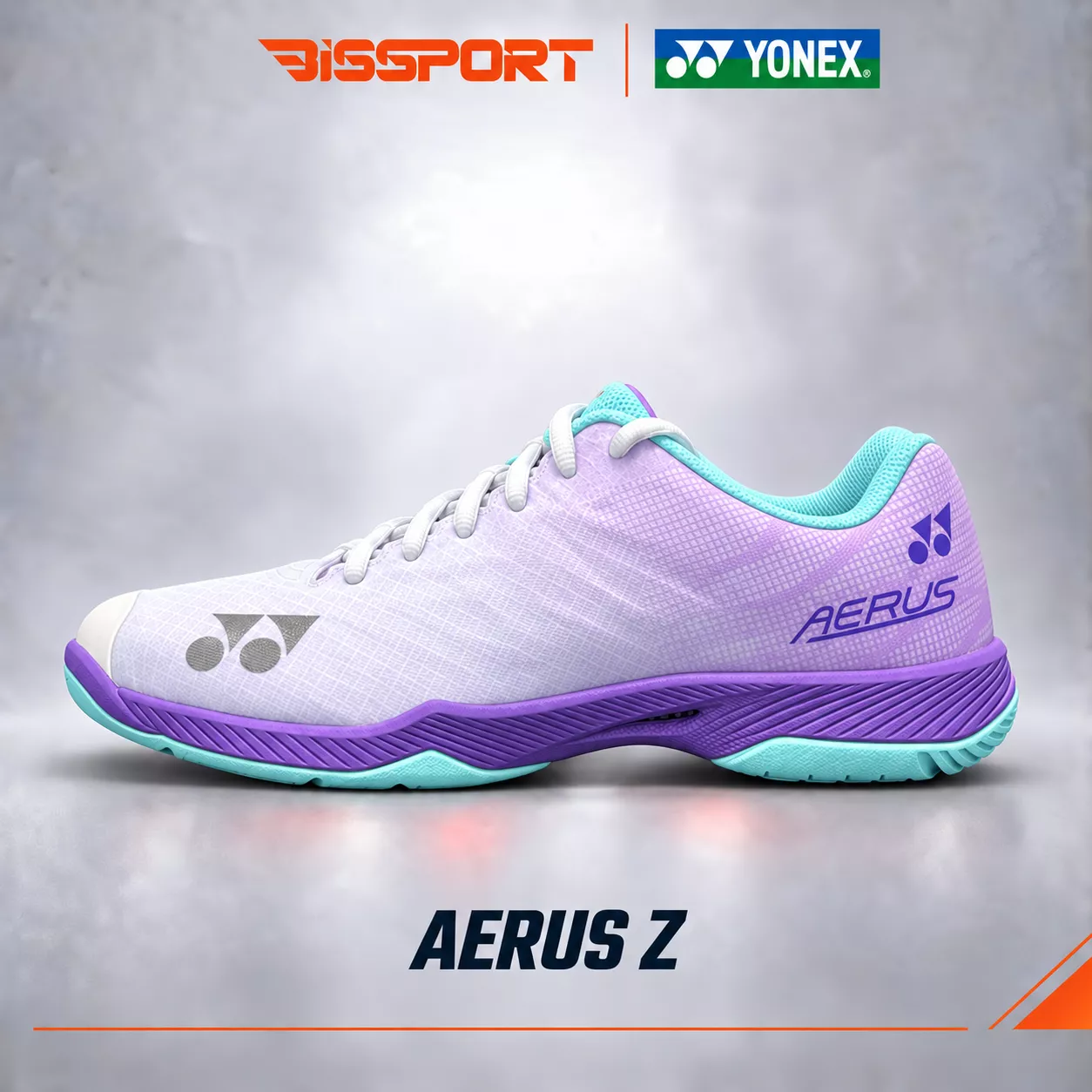 Giày Cầu Lông Yonex POWER CUSHION AERUS Z Wide Tím Chính Hãng - Đế Siêu Bền Có Đệm Êm - Siêu Nhẹ Thoáng - Bền Bỉ