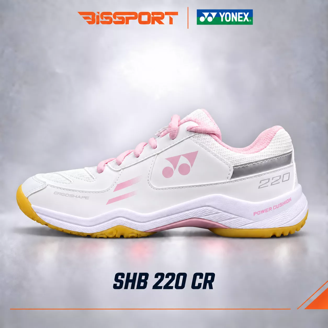 Giày Cầu Lông Yonex SHB 220 Trắng Hồng Chính Hãng - Thiết Kế Hiện Đại, Chuyển Động Linh Hoạt, Bước Chân Êm Ái