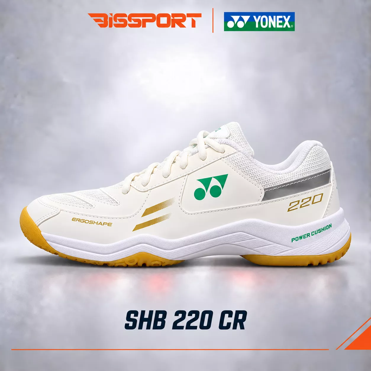 Giày Cầu Lông Yonex SHB 220 Trắng Xanh Lá Chính Hãng - Thiết Kế Hiện Đại, Chuyển Động Linh Hoạt, Bước Chân Êm Ái