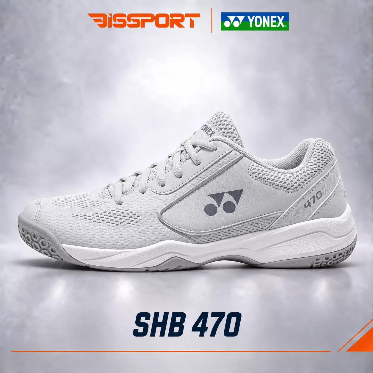 Giày Cầu Lông Yonex SHB470CR Xanh Xám Chính Hãng - Nhẹ Nhàng - Đế Tổ Ong Siêu Bám - Bám Mọi Sàn - Ổn Định