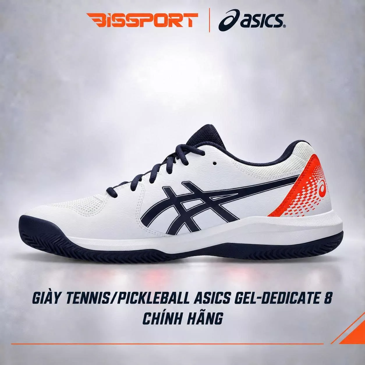 Giày Tennis/Pickleball ASICS Dedicate 8 Chính Hãng - Nhẹ Đế Bám Sân - Công Nghệ GEL™ Giảm Chấn - Thoáng Khí - Linh Hoạt