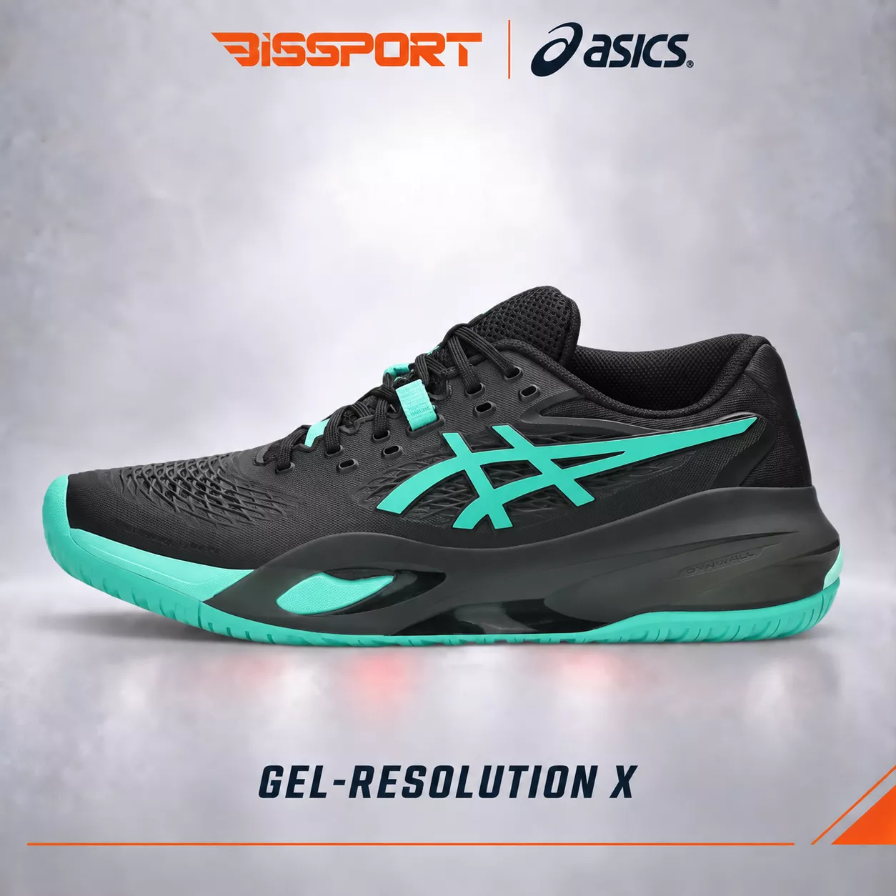 Giày Tennis/Pickleball Asics Gel Resolution X Chính Hãng - Đen Xanh Mint - Nhẹ - Giảm Chấn Vượt Trội - Siêu Bền