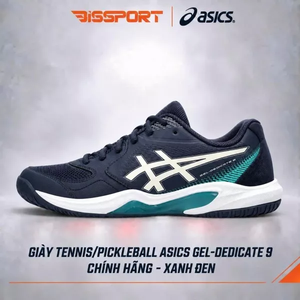 Giày Tennis/Pickleball ASICS GEL-DEDICATE 9 Chính Hãng - Xanh Đen - Nhẹ, Bám - Công Nghệ GEL™ Giảm Chấn – Thoáng Khí