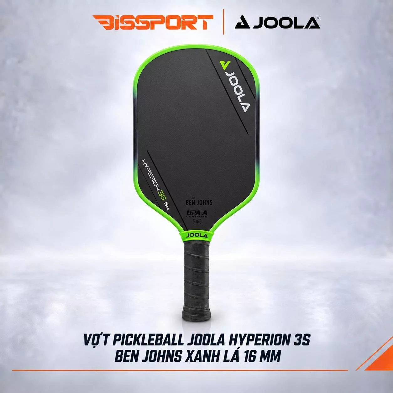 Vợt Pickleball Chính Hãng Joola Ben Johns Gen 3S Hyperion - 16mm - Màu Đen Xanh Lá