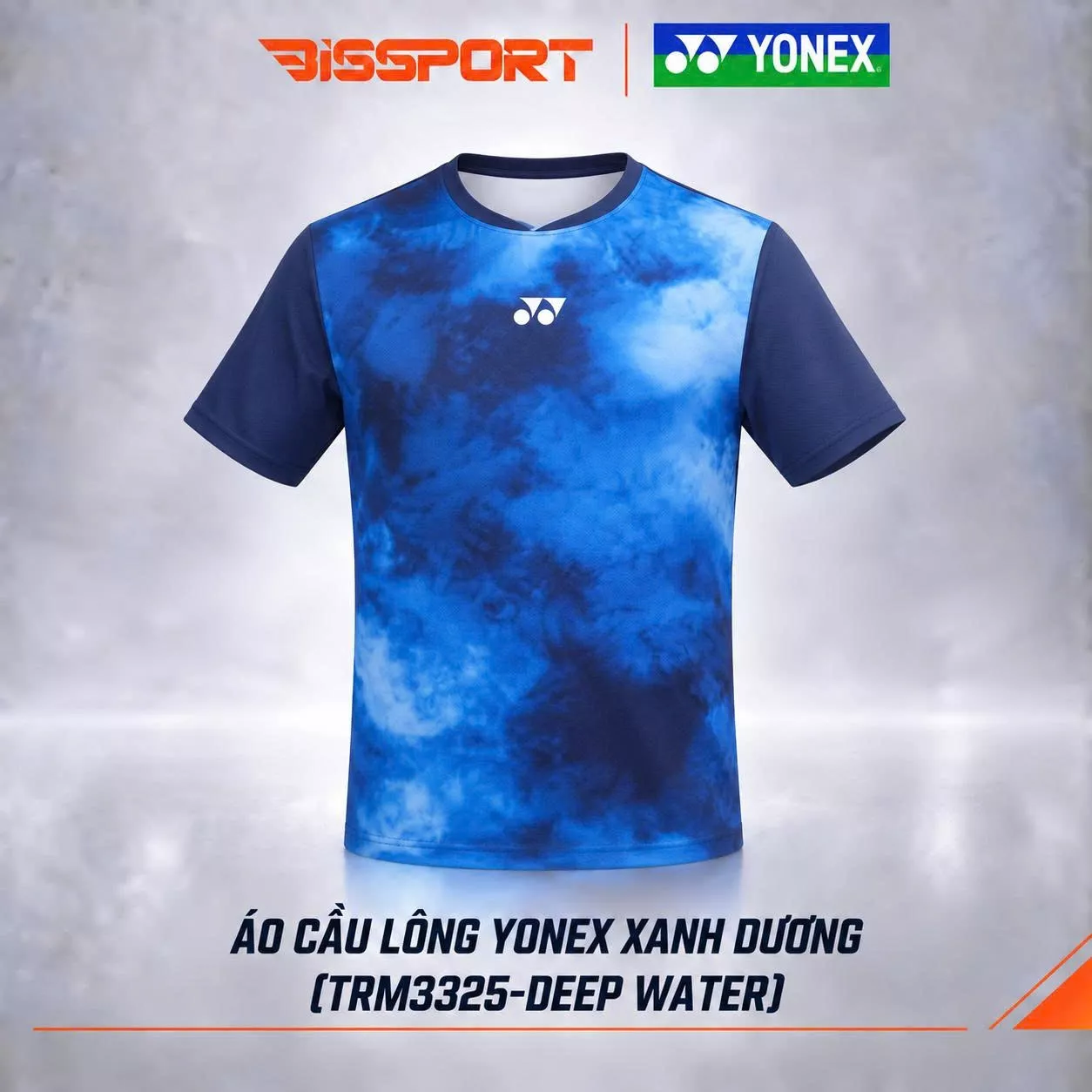 Áo Thể Thao Cầu Lông Yonex Xanh Khói (TRM3325-DEPWTR) Chính Hãng - Thoáng Khí Nhanh Khô - Co Giản 4 Chiều - Bền Bỉ